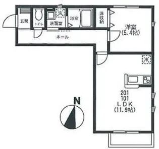 Boasorte Okusawa ボアソルチ奥沢【2階】の間取り