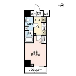 プレール・ドゥーク芝浦【8階】の間取り