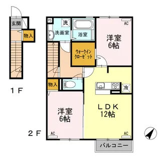 フェリシテII【2階】の間取り