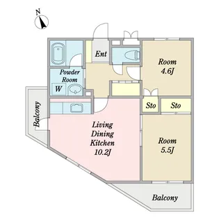 リビオン希望ヶ丘【1階】の間取り