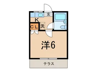 安西ハイツ【1階】の間取り