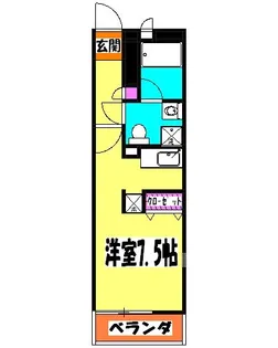 1Rの間取り画像