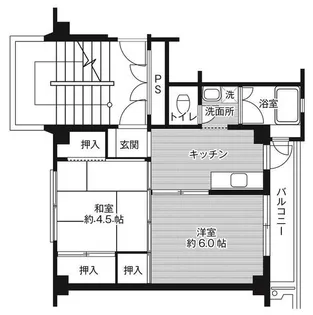 ビレッジハウス白枝2号棟【2階】の間取り