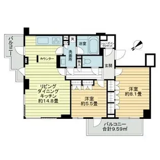 ピアースコード中目黒【5階】の間取り