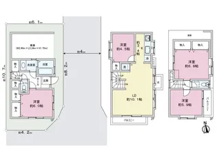 東京都目黒区南2【一戸建】の間取り