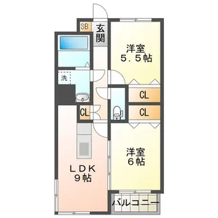 サンヒルズII【2階】の間取り