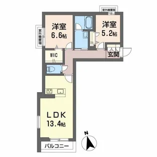 カーサ・ヴェルドール【3階】の間取り