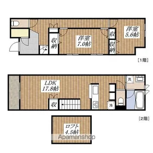 東京都国立市東4【一戸建】の間取り