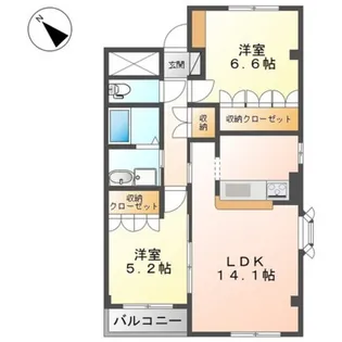 East Court Village【3階】の間取り