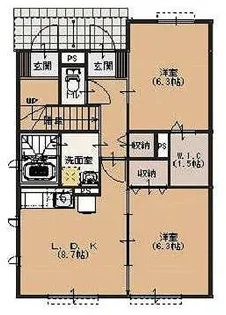 T’s Garden B【1階】の間取り