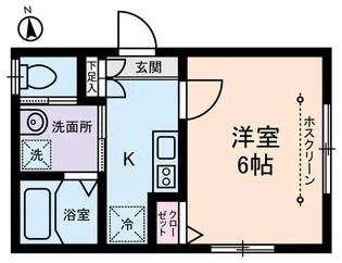 グランドール足立【1階】の間取り