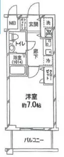 ベルエ難波西【6階】の間取り