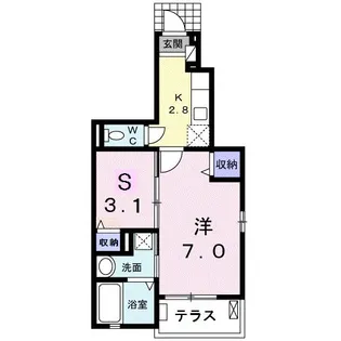ソグナーレ【1階】の間取り