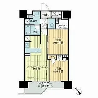 東京都目黒区東山1【マンション】の間取り