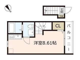ソフィスコート八幡【2階】の間取り
