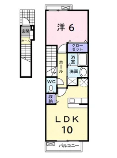 プロヴァンス【2階】の間取り