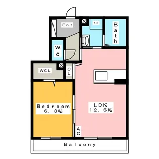 パークサイド千ノ百合【1階】の間取り