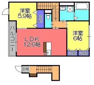 ルミエール【2階】の間取り