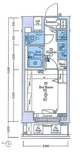 ブライズ中野新橋【4階】の間取り