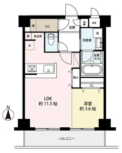 (仮称)武蔵野市境南町2丁目レジデンス【4階】の間取り