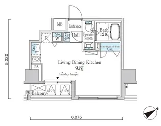 カーサスプレンディッド恵比寿1丁目【9階】の間取り