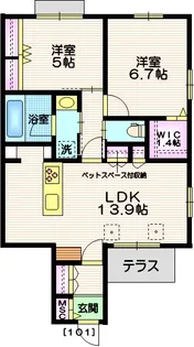 (仮称)緑が丘1丁目メゾン【1階】の間取り