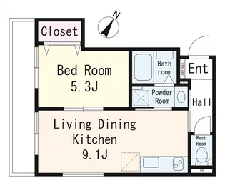 アステール渋谷本町【2階】の間取り
