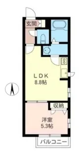 ラ・ルーチェ S【2階】の間取り