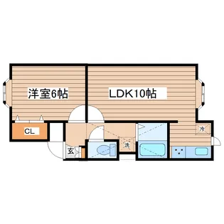 ベルコート市名坂【2階】の間取り