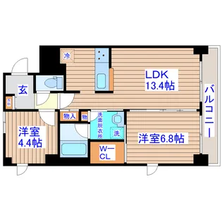 みなてらすレジデンス【2階】の間取り