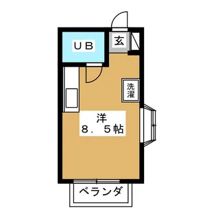 大須賀コーポラス【1階】の間取り