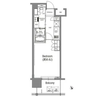 BPRレジデンス三田伊皿子坂【6階】の間取り