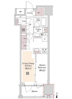 サンウッド錦糸町フラッツ【13階】の間取り
