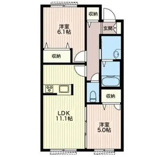 ココ・ブラウン【1階】の間取り