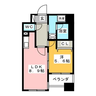 ディアコート白川【8階】の間取り