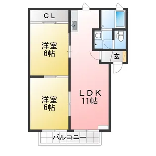 コスモ リバーストーン【1階】の間取り