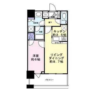 クレストタワー品川シーサイド(010464)【6階】の間取り