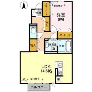 城南レジデンス【1階】の間取り