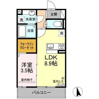 セジュール ゼロ ファースト【1階】の間取り