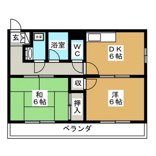 サンアーク元町【2階】の間取り