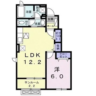 トータルインJ【1階】の間取り