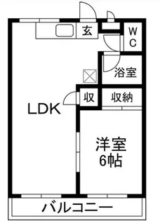 モギハイツA【1階】の間取り