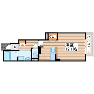 セレーノ雅II【1階】の間取り