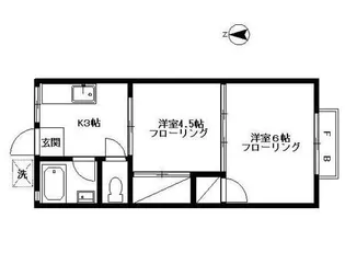 フラワーハイツ【2階】の間取り