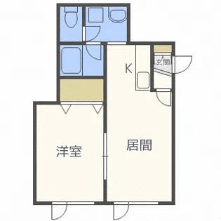 ハピネス平岸【2階】の間取り