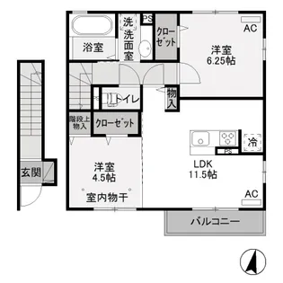 リノB【2階】の間取り