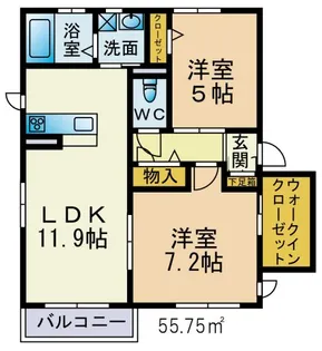 ラソ アレグリア【2階】の間取り