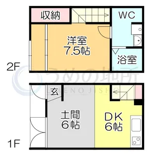 RーBOX津福III【1階】の間取り