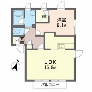 メゾンド エストエール A【1階】の間取り
