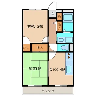 フィネス徳島【3階】の間取り